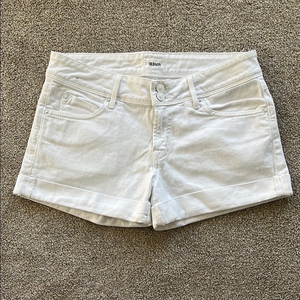 Hudson Croxley Women's White Denim Shorts size 27
